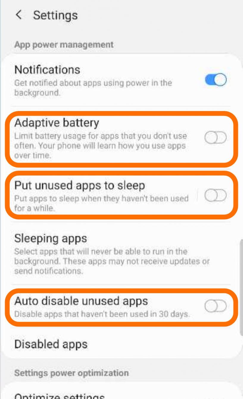 Turn off Battery Optimization on Samsung devices CorvusGPS Blog