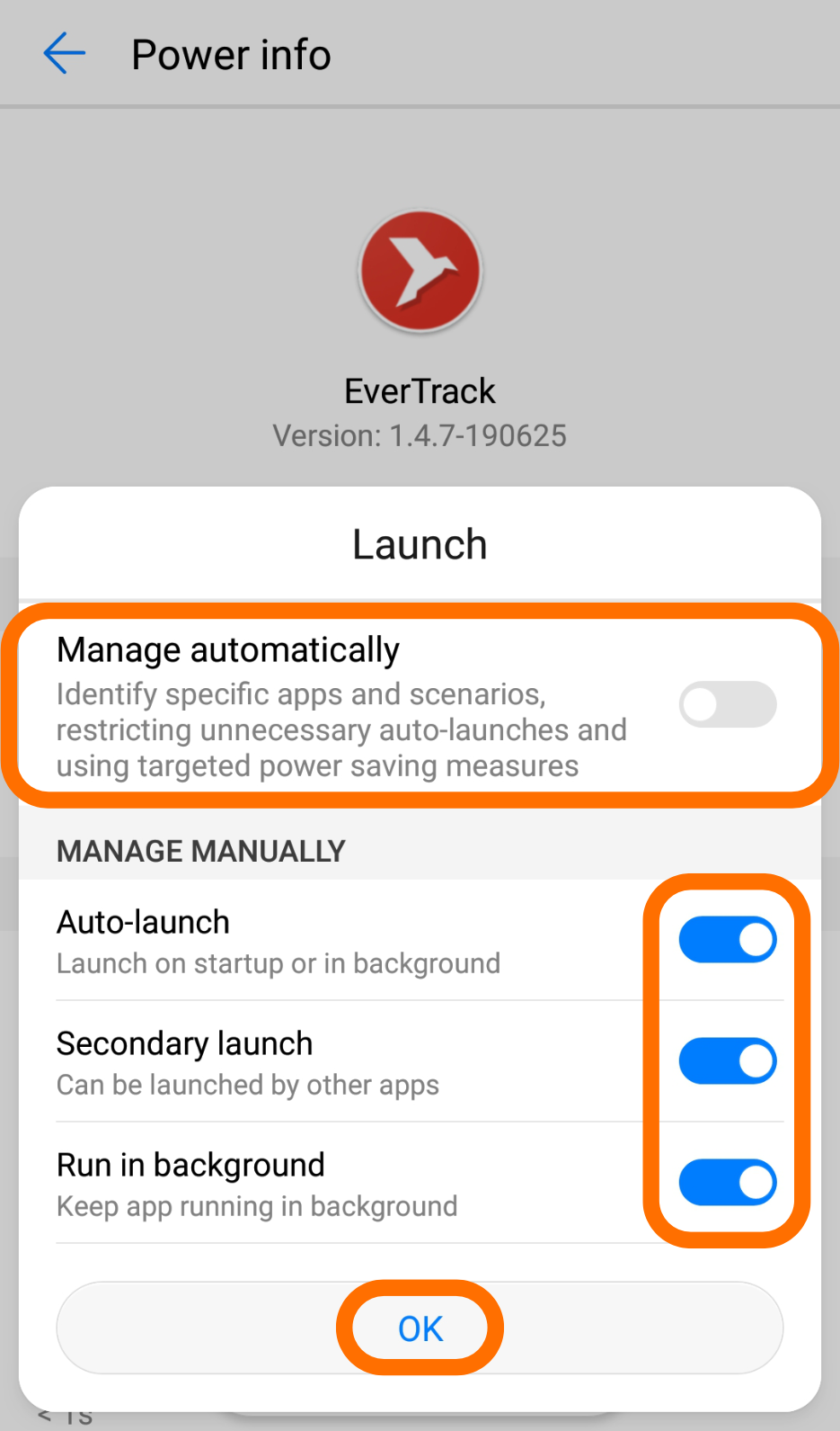 Huawei EMUI 8 - Run In Background Setup Guide - CorvusGPS Blog